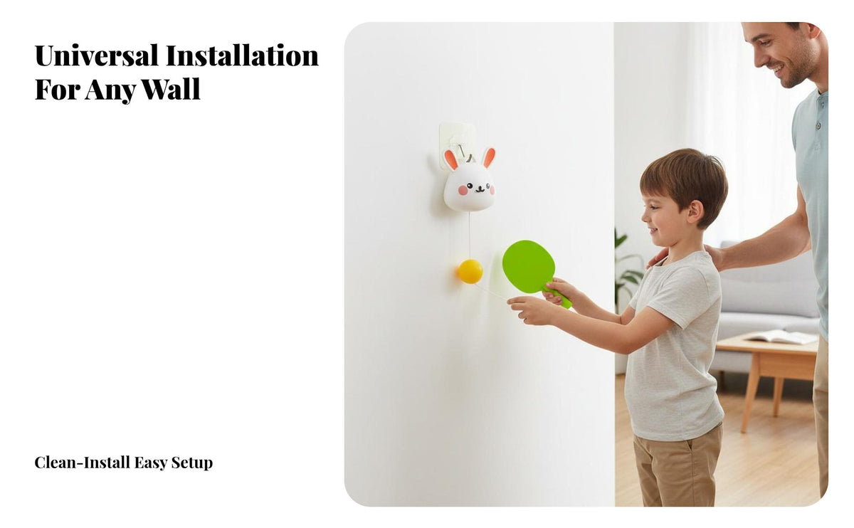 Parent-Child Interaction Hand-Eye Coordination Toy Portable & Space-Saving Hanging Table Tennis Practice Tool Improves Concentration