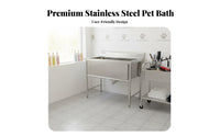 Stainless Steel Pet Bathtub Heavy Duty Professional Dog Washing Station Rust Resistant Stainless Steel Pet Wash Sink