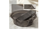 Laundry Basin with Washboard Integrated Laundry Washboard Basin Washbasin Plastic Tub Round for Bathroom, Dorm Room