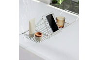 Bathtub Rack Stainless Steel over Tub Tray Expandable over Tub Organizer Shelf for Home Spa