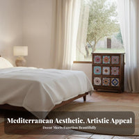 Vintage Look 3-Drawer Dresser Stylish Accent Piece Multi-Drawer Apothecary Chest Space-Saving Nightstand Versatile Use for Decor Enthusiasts, Homeowners, Renters, Bedroom, Living Room, Hallway, Entryway