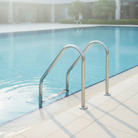 Swimming Pool Ladder Stainless Steel Pool Ladder with Handrails Resistant for Homeowners, in-Ground Pools