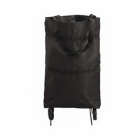 Foldable Shopping Bag with Wheels Portable Rolling Grocery Tote for Supermarket