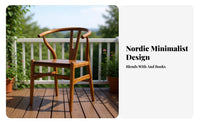 2 Pieces Modern Design Minimalist Wooden Study Set Space Saving Dinette Set Strong Structure Household Furniture Long-Lasting Frame for Apartment Dwellers, Small Families, Balcony, Home Office, Living Room, Breakfast Nook