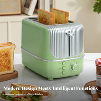 Defrost Function Automatic Eject Toaster Fast Toasting 2-Slice Toaster Removable Crumb Tray for Students, Dorm Room, Office