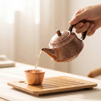 Copper Teapot Vintage Hammered Teapot Gas Teaware for Tabletop