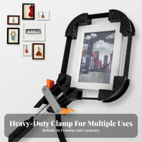 Quick Release 4 Corner Framing Clamp Multi-Functional Adjustable Picture Frame Clamp Non-Marring Grips for Woodworkers, Carpenters