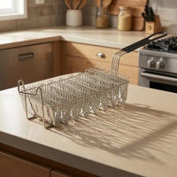 Stainless Steel 8 Slot Taco Basket Commercial Taco Frying Basket Safe Comfortable for Chefs