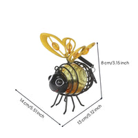 Bee Ornament with Sunlight Collector LED Sun-Powered Bee Ornament Energy-Saving for Yard