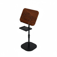 Multi-Angle Adjustment Freestanding Book Holder Stable Base Adjustable Floor Book Stand 180° Rotating Wooden Reading Lectern Heavy-Duty for Students, Musicians, Children, Study Room, Home