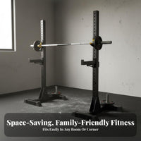 Adjustable Squat Rack High Load Capacity Split Squat Rack Stable Design Adjustable Barbell Stand for Home Gym