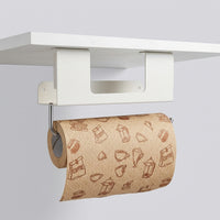 Wall Mounted Hanging Kitchen Organization Rack for Home Cooks, Stainless Steel Under Cabinet Paper Towel Holder