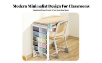 Classroom Desk Side Organizer Large Capacity Mobile Bookshelf Cart for Students