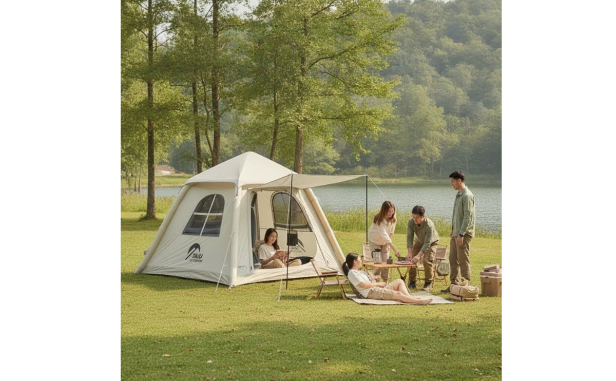 Self-Inflating Automatic Inflatable Tent Windproof Inflatable Tent with Pump for Families