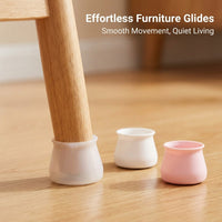 TPR Table Chair Leg Covers Small Pink, Silent Furniture Leg Protectors for Home Use Indoor, Floor Protector Table Pad for Homeowners