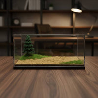 Display Case with Diorama Transparent Model Car Display Case Dust-Resistant Showcase for Hobbyists, Desk, Office