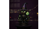 Witch Hat Night Light Ambient Witch Hat Lamp Gothic Lamp with Ornate Base Translucent Resin for Goths, Tabletop, Haunted House