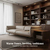 3-Seater Settee Italian design Upholstered Deep-Seat Sofa Nordic Aesthetic Living Room Furniture for Families, Business Owners, Reception Area, Bedroom