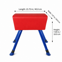 Padded Top Gymnastics Jump Ing Buck Non-Slip Feet Jumping Training Equipment Multiple Sizes Available Adjustable Height Training Jump Sturdy Construction for Gymnasts, Students, Beginners, Gymnasium, School, Playground, Home