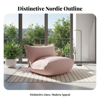 Nordic aesthetic Asymmetrical Upholstered Armchair Statement Piece Lounge Chair Sculptural Design Living Room Seating Ergonomic Comfort for Interior Decorators, Readers, Homeowners, Bedroom, Balcony, perusing niche, Office