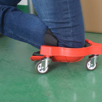 Kneeling Work Cart Padded Creeper with Knee Platform Rolling Knee Pad Mobile Kneel Wheeler Heavy-Duty for Tile Contractors