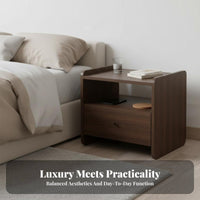 Light Luxury design 2-Tier Transparent Stand Space-Saving Nightstand Minimalist Design Household Furniture Easy to Clean for Apartment Dwellers, Homeowners, Students, Bedroom, Small Spaces, Living Room, Office