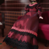 Ceramic Head and Limbs Historical Dollhouse Doll 1:12 Scale Porcelain Doll for Hobbyists, Collectors, Miniature Scene