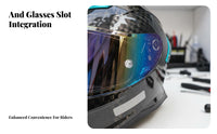 Carbon Fiber Any-Season Carbon Fiber Helmet Lightweight Head Protection for Women, Bikers, Sport Riding, Performance Riding, Daily Commuting