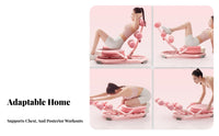 Padded Cushion Assisted Ab Crunch Machine Ergonomic Design coilAssisted Sit-up Device Compact & Portable Abdominal Exerciser Anti-Slip Base for Home Users, Beginners, Women, Indoor, Living Room, Muscle Building