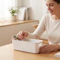 Desktop Storage Box for Snacks, Sundries, Socks, Cosmetics - Rectangular Drawer Organizer for Kitchen and Living Room