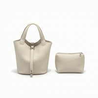 Bucket Handbag with Pouch Structured Bucket Bag Multi-Way for Work, Commuters