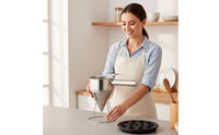 Takoyaki Batter Dispenser Controlled Pouring Stainless Steel Batter Funnel Easy to Clean Cooking Tool for Restaurant, Commercial Kitchen