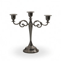 Elegant Three-Arm Candelabra Vintage-Inspired Candelabra with Three Arms Luxurious Candlestick Holder Stable for Event Planners, Brides