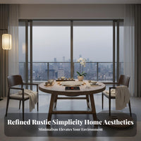 New Chinese Design heaterIntegrated Table Rounded Design Household Furniture Natural Wood Grain Rustic Charm for Hospitality Professionals, Apartment Dwellers, Balcony, Courtyard, Teahouse, Living Room