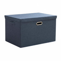 Large Capacity Foldable textile Storage Chest Stackable Clothes Container with Handles Closet Organizer Sturdy Frame for Families, Students, homeowners, Bedroom, Dorm Room, Under Bed, Garage