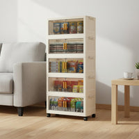 Multi-Tier Plastic Organizer Stackable Foldable Wardrobe Organizer Double