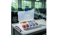 17 Pieces Climate Control Port Core Kit with Remover Tool Dust Cap Set Compact Hardware for Garage