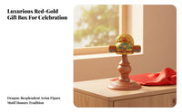 Hand-Painted Multicolor Scholar Cap Ornament Cap-Shaped Desk Ornament