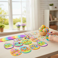Easy to Decorate Foam Easter Egg Craft Kit Colorful Easter Egg Decorating Kit Creative Fun for Classroom
