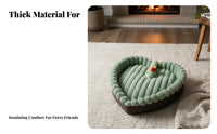 Heart-Shaped Cushiony Padding cozyheartShaped Pet Lounger Soft Padding Feline Bed for Small Dogs, Kittens, Sleeping, Resting, Living Room
