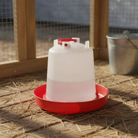 Hands-Effortless Watering Automatic Chicken Feeder Easy to Clean Hanging Duck Feed Trough Sturdy Material Hanging Poultry Waterer Heavy Duty for Backyard