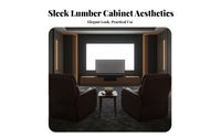 Electric Retractable TV Cabinet Cable Management Automated TV Stand Anti-Collision Rounded Corners Solid Wood Display Device Console for Home Theater