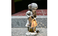 Fairy Watering Can Statue Painted Finish Solar Fairy Garden Ornament Solar Watering Can Light Weather Resistant Yard Decoration