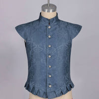 Historical Performance Vest Floral Pattern Historical Doublet Vest Sleeveless Pirate Waistcoat for Men, Theater, Party