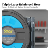 180° Swivel Mount Automatic Retractable Hose Reel Tangle-Clear of Auto Rewind Air Hose Reel Lock-Anywhere Mechanism Garage Equipment Kink Resistant for Workshop Professionals, DIY Enthusiasts, Factory Workers, Home Studio