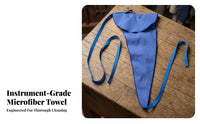 Double-Sided Fleece Saxophone Swab Tapered Saxophone Body Swab Pull Cords Wind Instrument Care Finished Edges