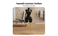 Plus Size Female Mannequin Torso Glossy Finish Half Body Clothing Display Model Stable Metal Base Plus-Size Female Mannequin for Retailers, Showroom