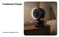 High Speed Rechargeable Clip Fan Quiet Operation Clip on Fan Strong Wind for Away Ice Workers, Dorm Residents, Desktop, Dormitory, Bedside