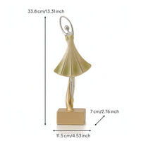 Ballerina Figurine Sculptural Ballet Dancer Figurine Ballet Dancer Statue Decorative Decor Elegant for Dancers, Living Room