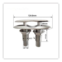 Boat Dock Cleat for Rope Fitting Polished Stanchion Base Marine Hardware for Yacht